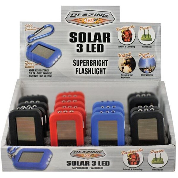 Blazing Ledz 302501 Solar Keychain Flashlight, 24PK BL10414 - main